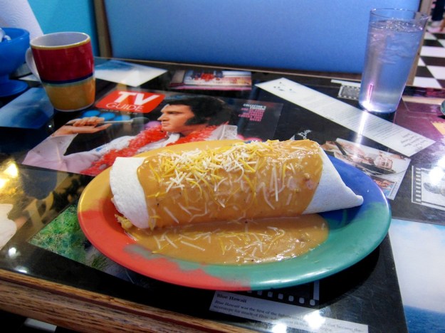 It's all Elvis and big burritos at R & B Breakfast Club in Cheyenne Wyoming