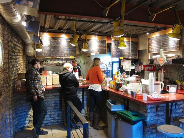 Big, delicious wraps come out of this tiny Aspen place.