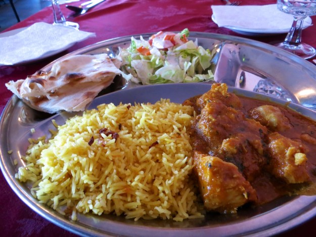 Good Bengali thali at Puspa Restaurant in Calgary