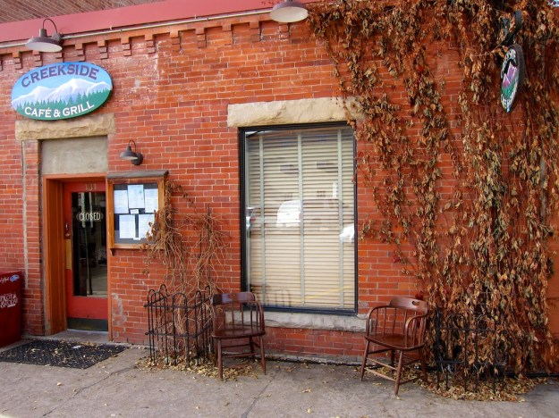 This lovely old brick building is home to Creekside Cafe & Grill