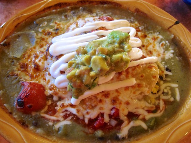 "You will not go hungry" eating breakfasts like this huevos rancheros at Oscar's Cafe in Springdale, outside of Zion National Park