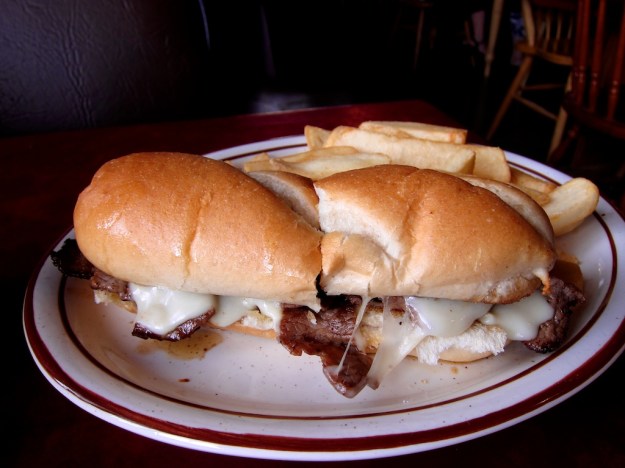 Great rib-eye steaks and steak sandwiches at Outpost Steakhouse in tiny Almo, Idaho