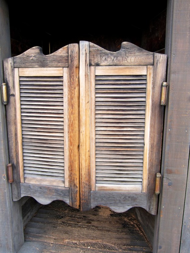 The famous swinging doors at Moose's Saloon in Kalispell