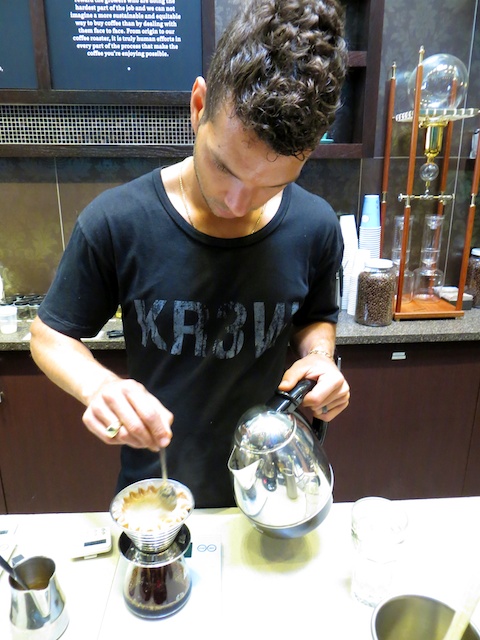 A lot of love, and skill, go into making a good pour-over coffee at 49th Parallel in Vancouver, B.C.