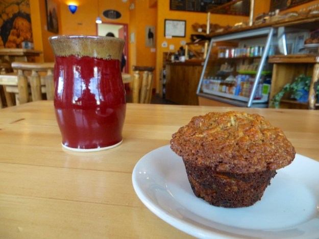 Good muffins and cinnamon buns at Cinnamon Bear Bakery & Cafe in Coleman