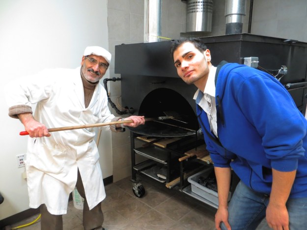 Kassem Fedda (left) and sone Hassen own the delightful Pita Hut Bakery in Leduc, Alberta