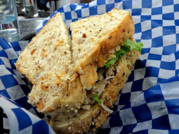 Evelyn's classic roast chicken sandwich on house-made multigrain bread