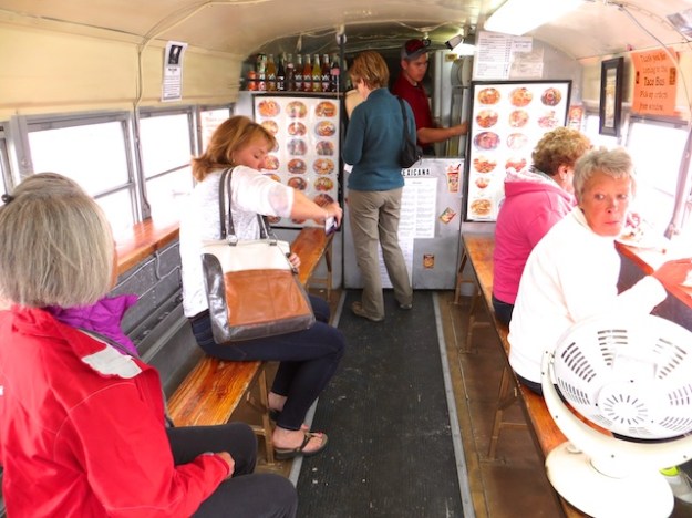 The magic Fiesta Mexicana bus in a Dillon parking lot