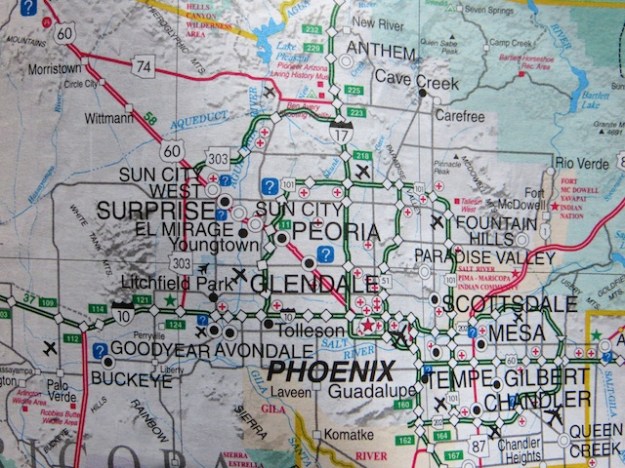 Good luck trying to navigate with this map around Phoenix's suburbs
