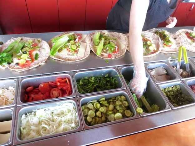 Pita place assembly line in Edmonton, Alberta