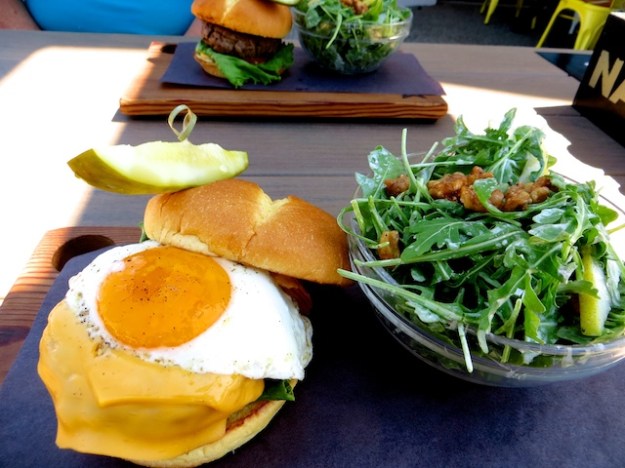 As if a medium-rare burger wasn't juicy enough, I added a runny egg