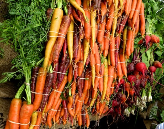 Super-sweet carrots at the weekly market in Ganges on Salt Spring Island in B.C.