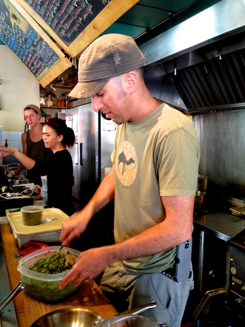 Ilan Goldenblatt makes his fantastic falafels to order at The Thirsty Camel in Nanaimo, B.C.