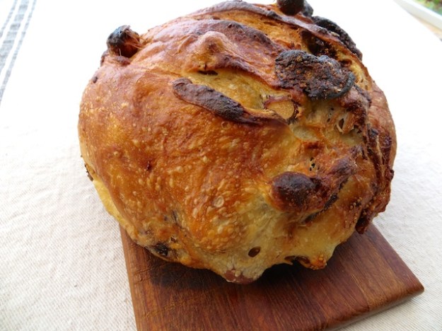 Amazing fig loaf studded with hazelnut slices from pure bread