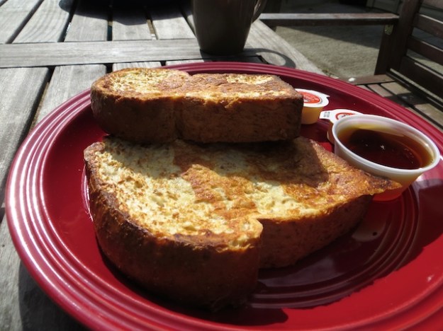 Whole-wheat French toast at Fernwood Road Cafe