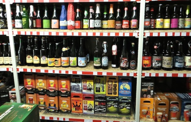 Just a small sampling of the 700 types of beer available at Jasper Liquor Store and Wine Cellar