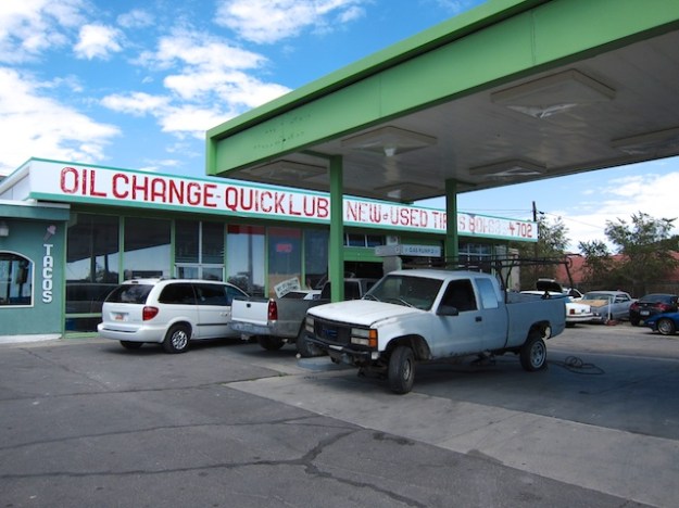 99C Ice Cream is connected to an old auto repair shop in Wenover, Utah