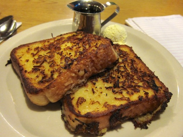A Caribbean take on French toast, featuring coconut