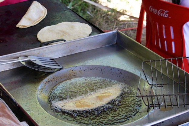 A deep-fried quesadilla may not sound, or look, appetizing, but my is it good