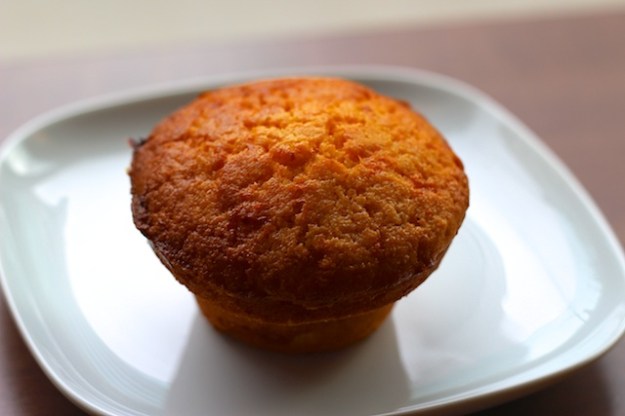 How about a fine cornmeal, cheddar muffin, with a bit of kick?