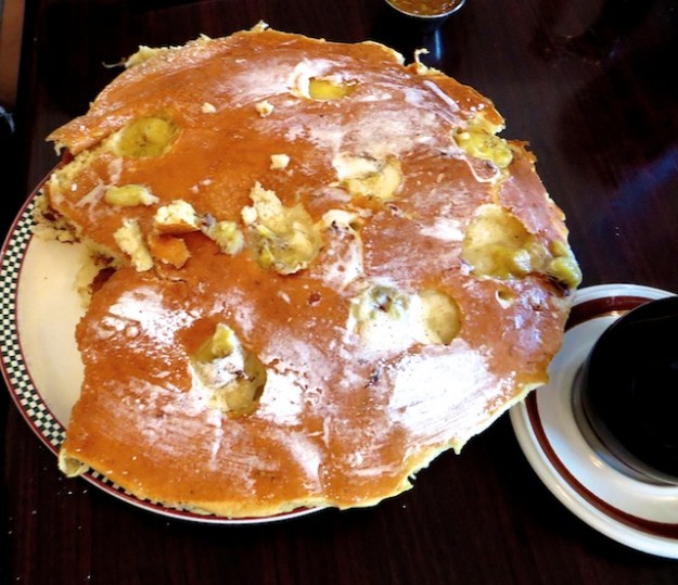 Don't feel you have to finish these TWO POUNDS of pancakes