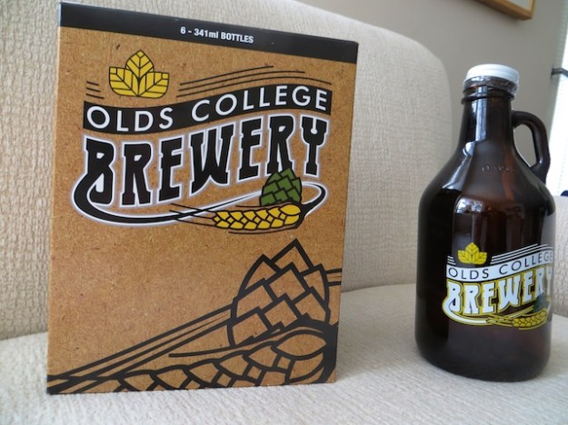 A growler of oatmeal stout and a six pack of mix-and-match bottles