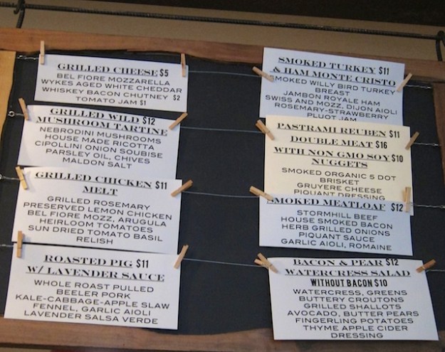 No point salivating over these selections. Stags' menu changes constantly