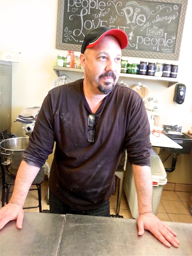 Pie Hole partner Torin Shuster after a 12-hour shift of pie making. Now that's dedication