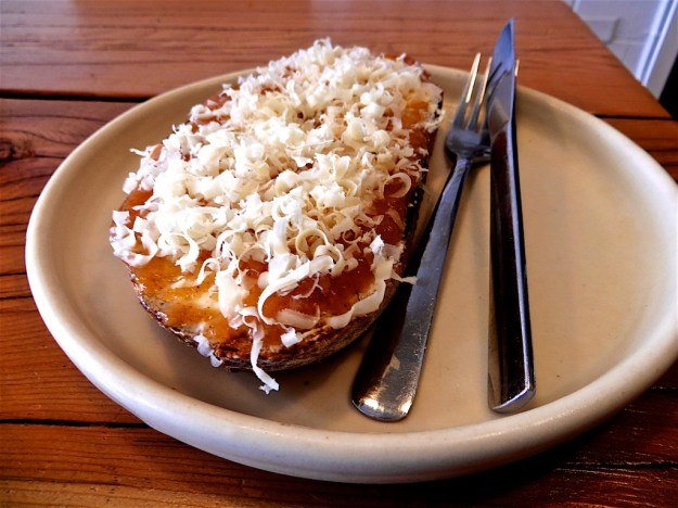 Monogram offers unique toast combinations, like this apple butter and cheddar conception