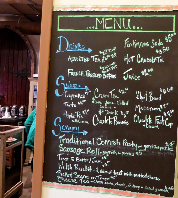 A short but diversified menu, with a British bent