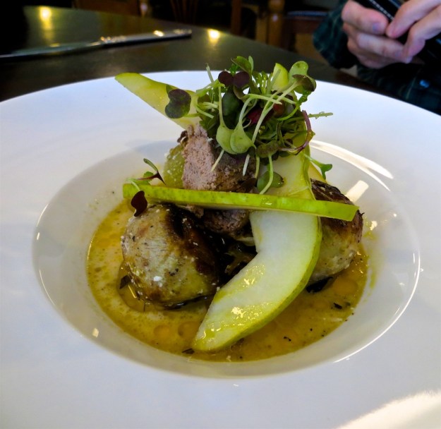 Roasted artichokes with pear and chestnut is just one of the innovative vegetarian dishes at Calgary's White Rose Kitchen