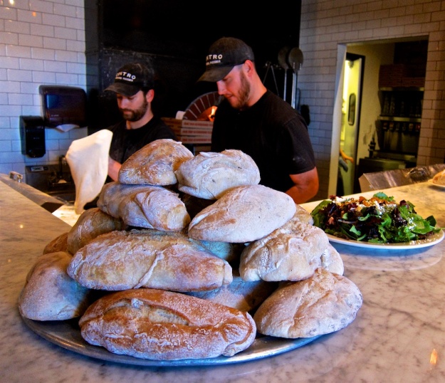 Pizza isn't the only bread product pulled from the wood-fired oven